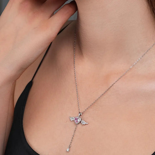 Collier « Cœur d’Ange » – Rose délicat